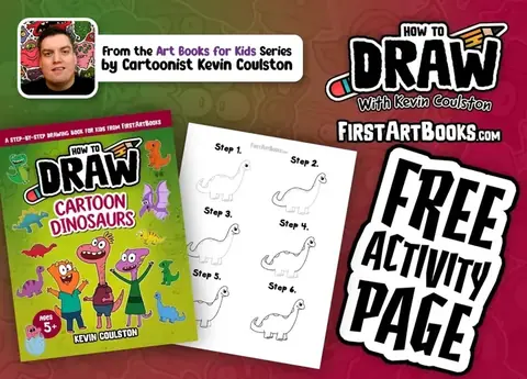 Free how to draw a brachiosaurus activity page from How to Draw: Cartoon Dinosaurs